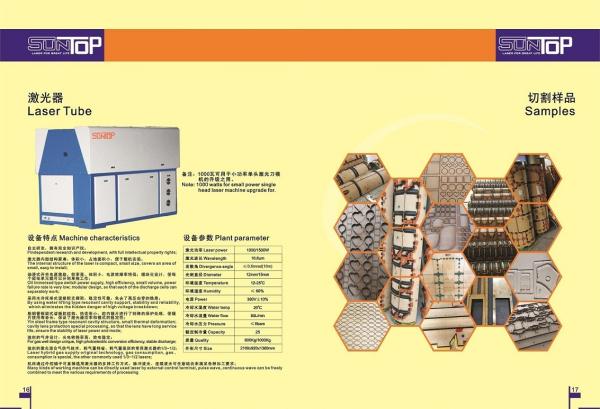 Mild steel and stainless steel CO2 Die Board Laser Cutting Machine with laser power 1000W