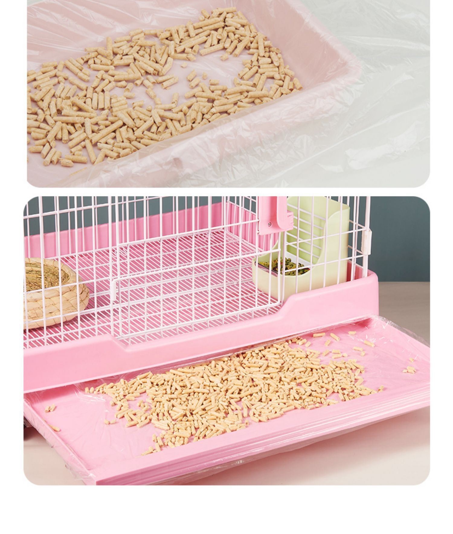 Disposable Plastic Film for Pet Cage Pet Products Elastic Rubber Band Toilet Urine Pad Cleaning Pad PE Film