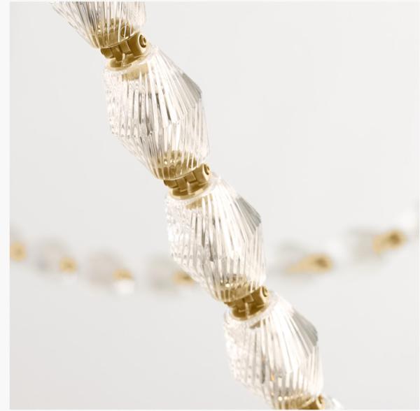 Modern Custom Chandelier With Brass Glass , Modern Crystal Chandelier