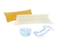 Le jaune et le caoutchouc thermoplastique transparent de l'eau basé pour des couches-culottes de bébé, couches-culottes adultes et tirent vers le haut des couches-culottes