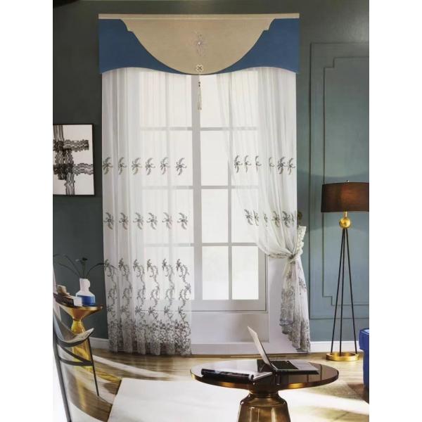 Hollowed White Cotton Lace Embroidery Muslin Curtains Blackout Window Hotels Hospitals