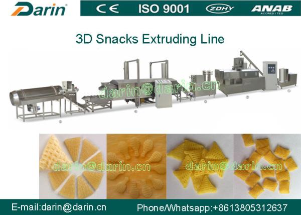 Fried Extruded 3D Pellet Snack Extruder Machine with CE