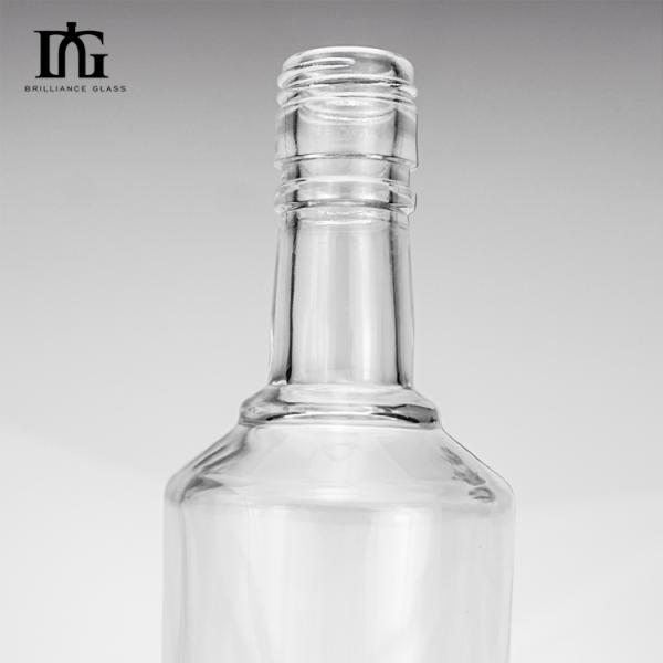 Dark Rum Beverage Bottle Unique 700ml Glass Bottle with Screw Cap and Acceptable Logo