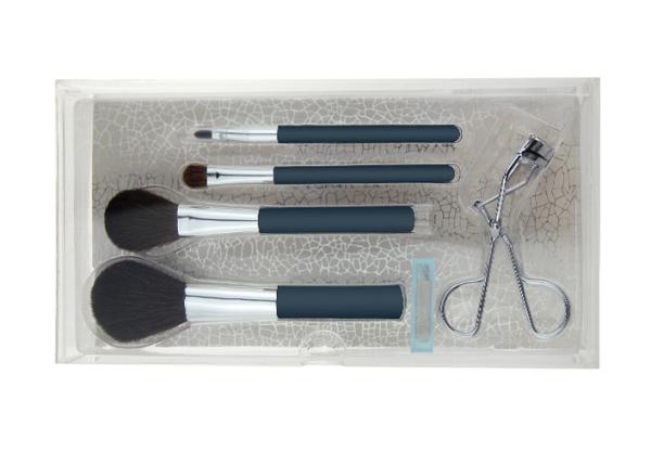 Blue Facial Concealer Travel Makeup Brushes Beauty Cosmetics Brush Set