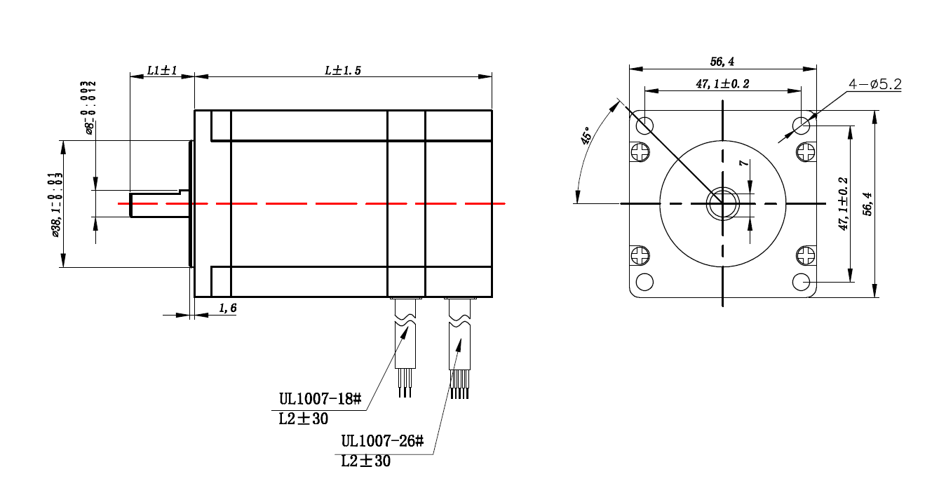250 фланца мотора 36V 4000rpm 57mm dc w форма безщеточного квадратная