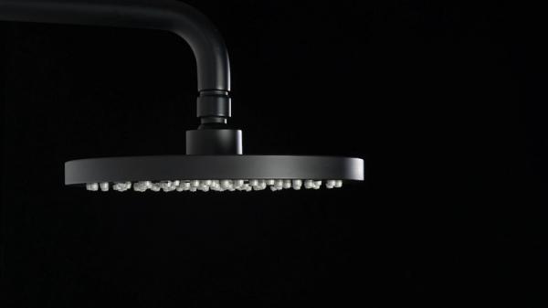 Kingze ceiling shower mixer set bathroom black in wall mounted faucet column rainfall mixer bar shower heads