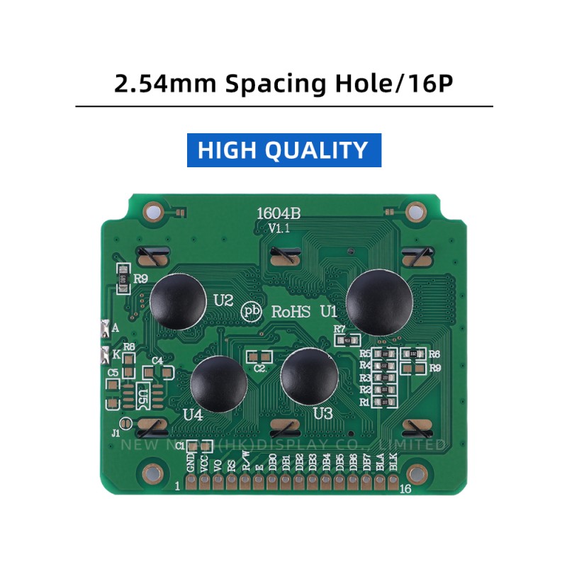 Cyrillic Gray Film 1604B Liquid Crystal Display 16PIN ST7066U Character LCD Screen Quality Assurance