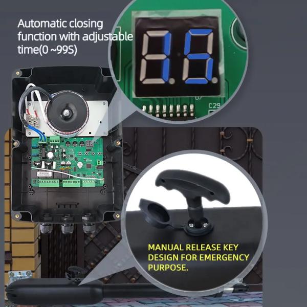 SW-400DC Motor de cobre con engranaje de gusano Puerta giratoria de trabajo pesado Abridor de puertas electromagnético