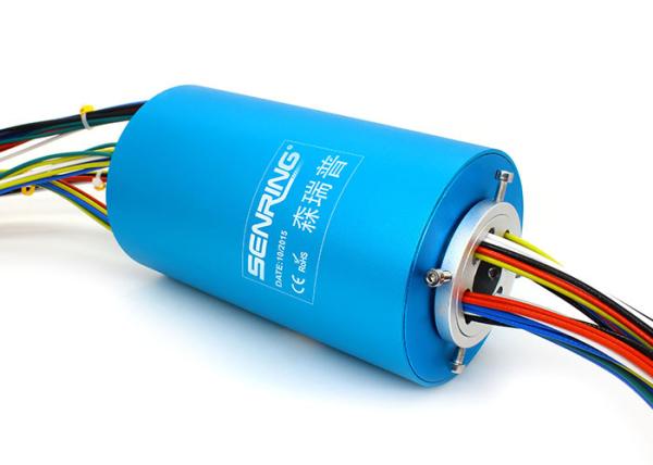 H38119 Through Bore Rotary Joint Electrical Connector 12 Wire Slip Ring