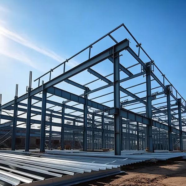 Single Slope Roof Steel Structure Workshop For Fitness Sports Equipment Production