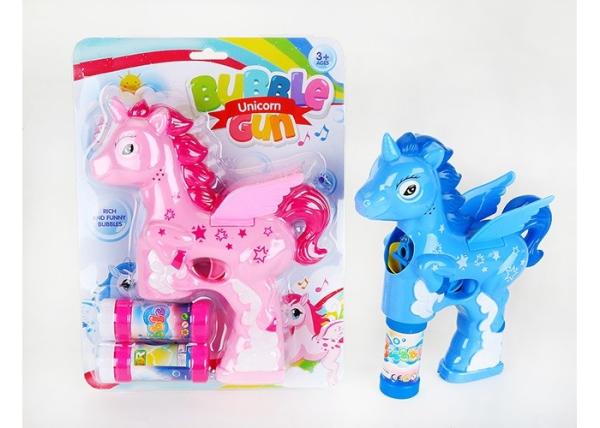 Eco Friendly Pink Children's Play Toys , Horse Crazy Dog Battery Operated Bubble Gun