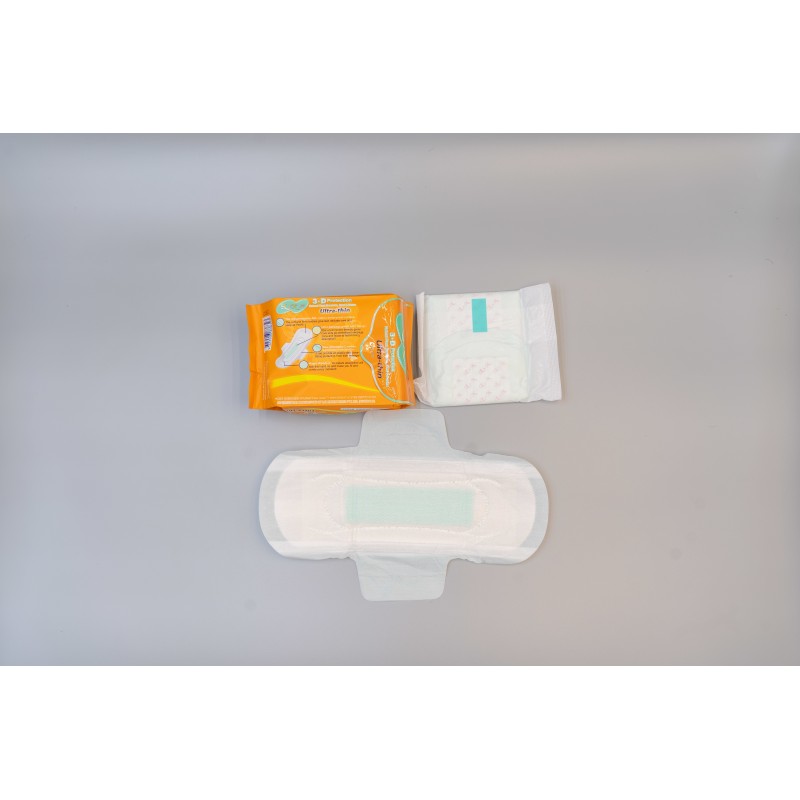 Dual Layer Design Sanitary Napkins Pad Optimized For Regular Flow Cottony Soft Surface Breathable Comfortable Protection