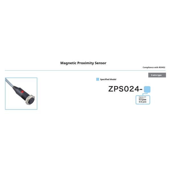 ZPS024 IP67 Rated DC5-24V Magnetic Proximity Sensor Digital Transducer Switch with S/N Pole Wires