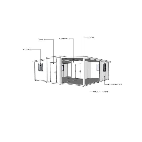 Easy Install Casa Mobile Manufactured Homes Folding Tiny Container House