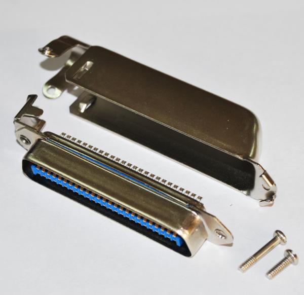 Conector de 50 Pin Male Centronic Solder Pin com a capa do metal de 90 graus