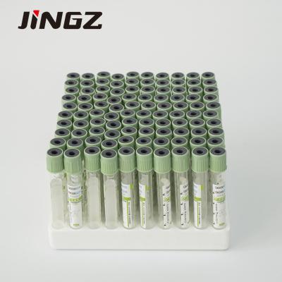 ISO9001 Light Green Cap Blood Sample Collection Tube 13×75mm