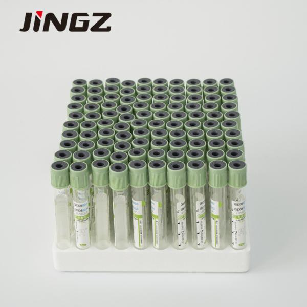 ISO9001 Light Green Cap Blood Sample Collection Tube 13×75mm