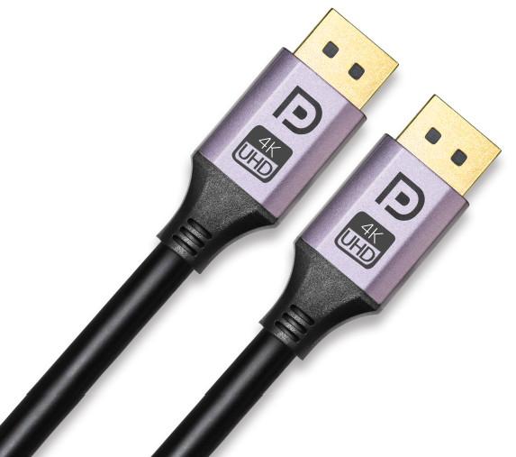OEM 1M 2M 3M DP 1.2 4K Displayport Cable 1080P 60Hz For Connecting Laptop
