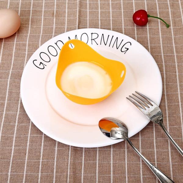Custom Logo Silicone Microwave Egg Poacher Cups for Perfect Poached Eggs 9CM Diameter