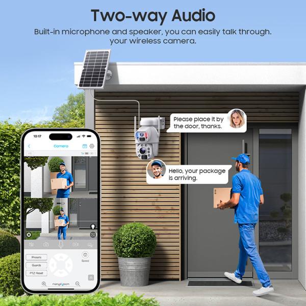 4G светодиодная солнечная камера Двойная линза с оптическим зумом 10X солнечная батарея PTZ камера Wifi Внешняя камера видеонаблюдения 6MP