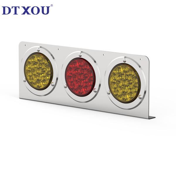 Universal 3-hole bracket brake light assembly for Truck trailer Quick installation