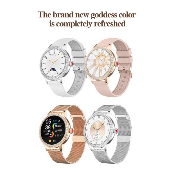 Eraysun China TK26 Lady Smart Watch With Round 1.26inch Fashion Cheap Waterproof 2025 IP67 Waterproof Female XOFIT Smartwatch