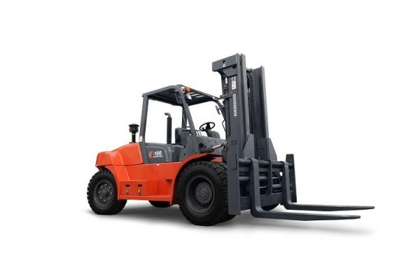 Goodsense Highly Rigid Mast Construction 10 Ton Forklift With 8 Meters Mast Used For Heavy Object Handling