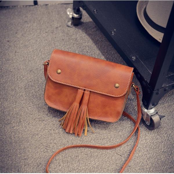 2016 new female fringed shoulder bag Miss Han Banchao handbag PU bag diagonal package