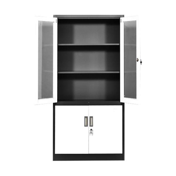 Steel File Cabinet Glass Door Laboratory Cabinet Steel Cupboard