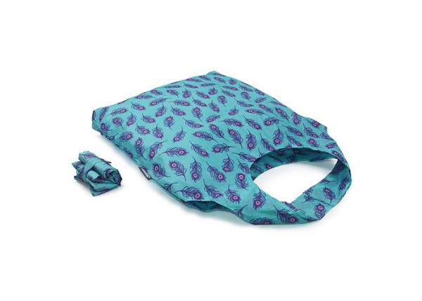 Blue Leaf 190T Reusable Polyester Bags Poly Tote Bags Personalized