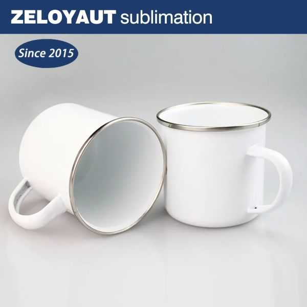 Factory Direct White Stainless Steel Enamel Cup for Sublimation Personalized Design for Promotional & Business Gifts