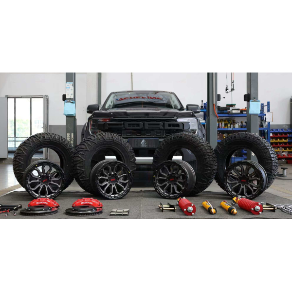 Full Vehicle Modified Brake Kit Complete Set With Calipers Rotors Pads & Braided Lines