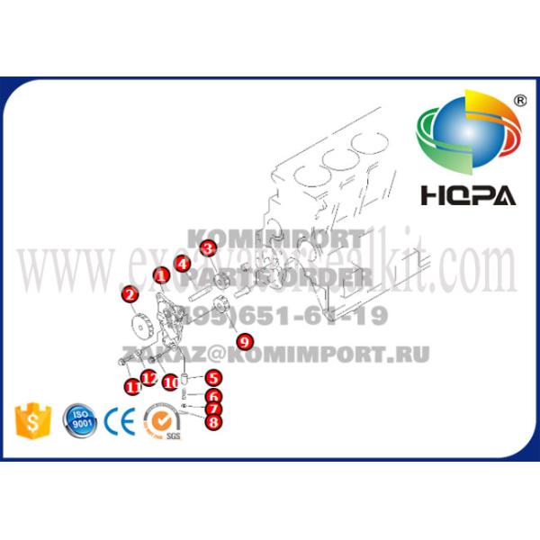 6207-51-1201 Engine Oil Transfer Pump , Excavator Hydraulic Oil Pump PC120-5