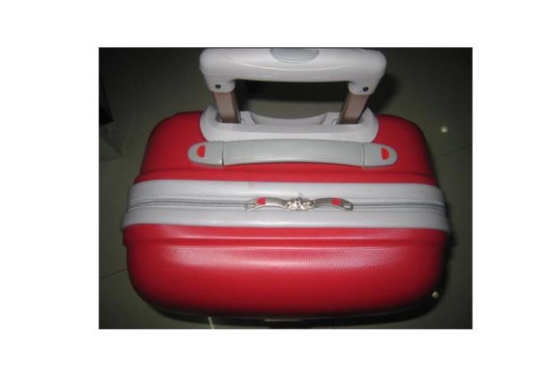 Fashionable ABS 2 Wheel Trolley Luggage , Zipper Framed Two Wheel Carry On Luggage