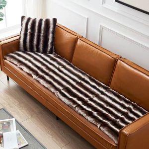 Soft Faux Rex Rabbit Fur Cushion Pillow 30x50cm 50x50cm