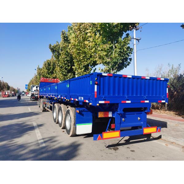 3 Triple Axle Cargo Trailer Side Wall Cargo Semi Trailer Truck 40-60 Tons 13000mm