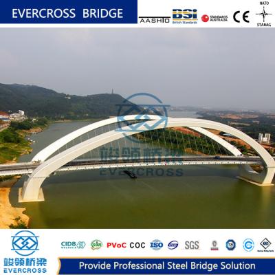 Simple Structure Prefabricated  Arched Pedestrian Bridge Upper Bearing Type