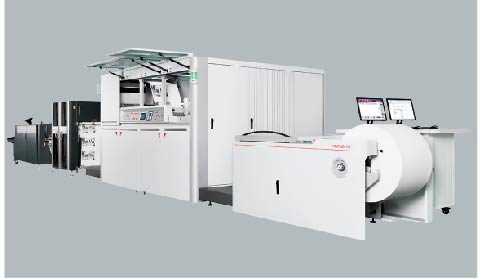 Impressora de jato de tinta digital de largura 540 mm 600dpi*1200dpi 100m/min