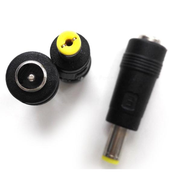 Black ADAPTER for DC Power Plug 5.5x1.7mm Male to 5.5x2.1mm Female Jack Connector