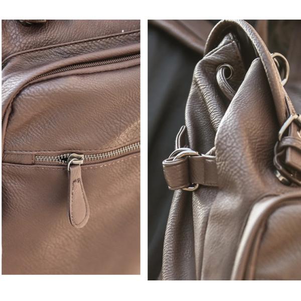 Retro Fashion Institute of wind men and women shoulder bag backpack school students tide Korea PU leather leisure backpa