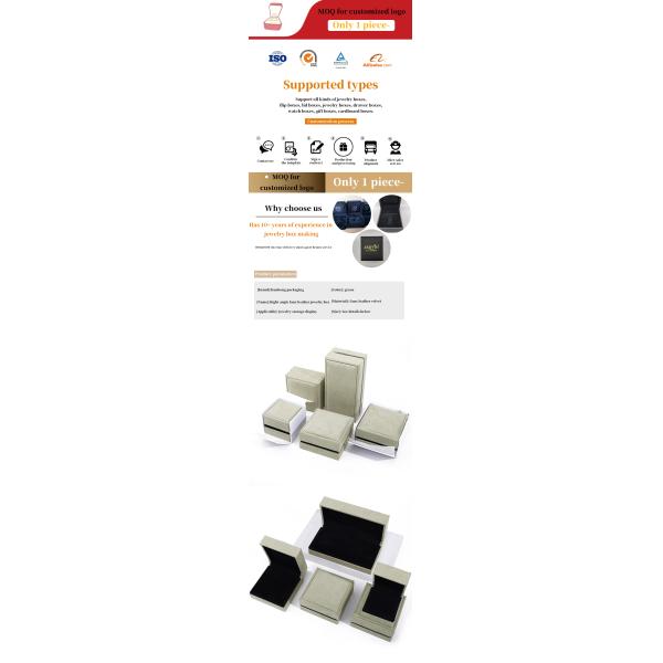 OEM Gris amarillo de terciopelo suave de joyería de caja de juego para la oreja Stud anillo colgante embalaje