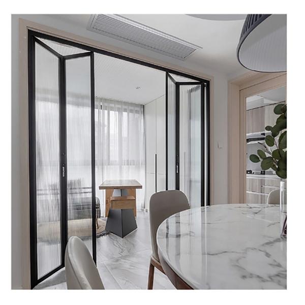 35dB Isolamento acústico Porta de vidro dupla dobrável A melhor escolha para serviços de apartamentos