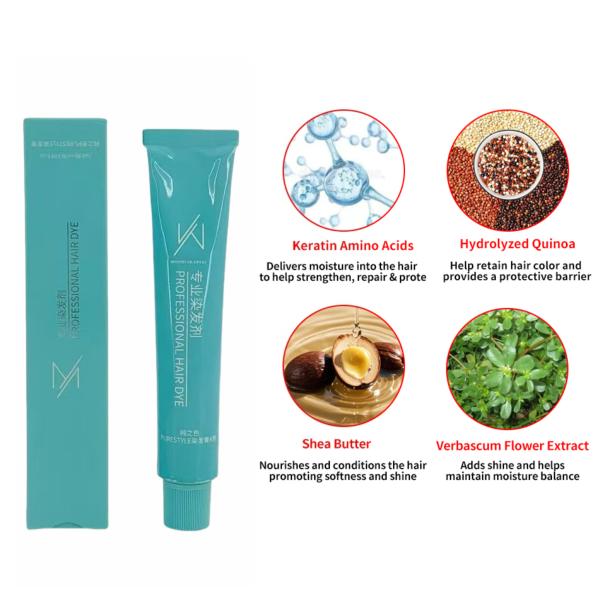 SHUJI 90ml Long-Lasting OEM  Hair Color Cream Raw Material  Professional Salon Use Permanent Color Harmless