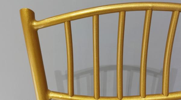 400kg Weight Capacity Gold Chiavari Chairs Wedding White Cushion 28x1.2mm Tube Size