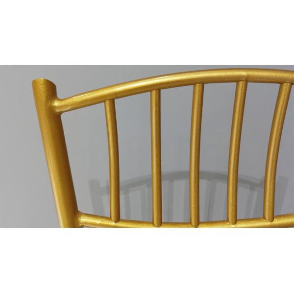 400kg Weight Capacity Gold Chiavari Chairs Wedding White Cushion 28x1.2mm Tube Size