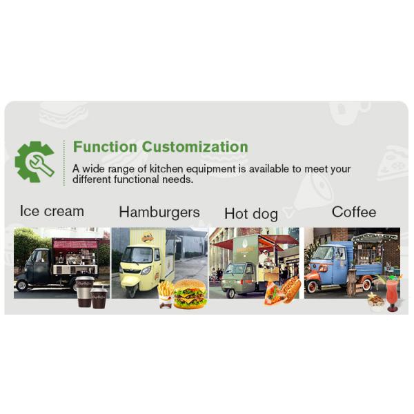 Food Processing 3 Wheel Ape Tuk Tuk Barbecue Motorcycle Cook Trailer