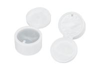 PP flip top cap cream jar 100g with Magnet scoop  uses aluminum foil gasket for thermal sealing