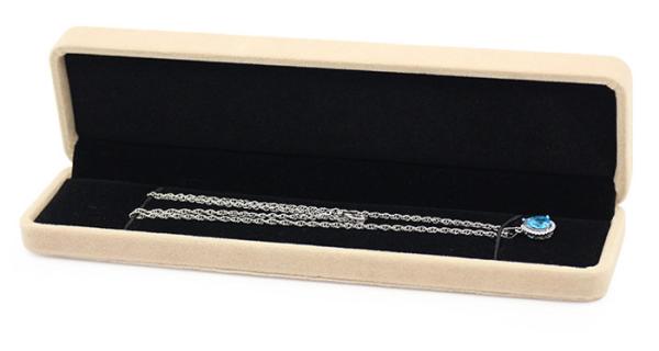 Logo Stamping Velvet Jewelry Gift Boxes Satin Compartment Jewelry Flocked Box