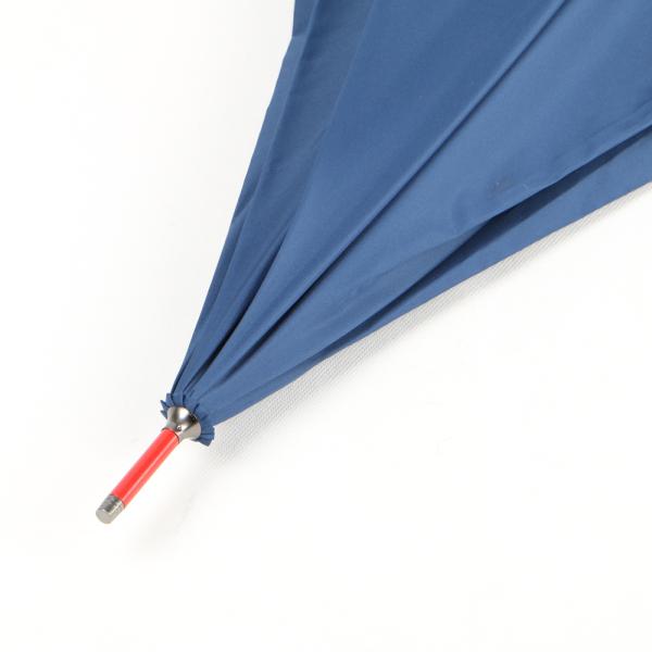Blue Junior Golf Umbrella , Custom Made Umbrella With Curved Wooden Handle