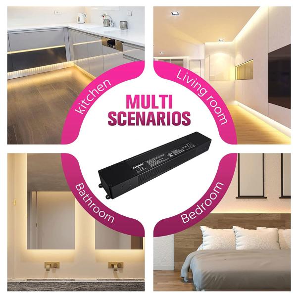 300w Bar Font Pool Lighting Transformer UL Compliance 220v 5 In 1 Dimmable Driver